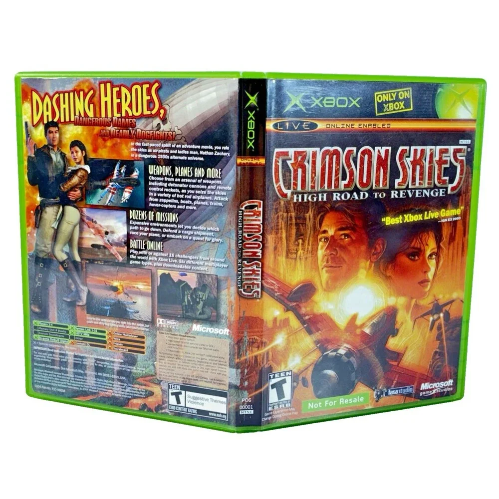 Crimson Skies High Road To Revenge Microsoft Xbox Complete with Manual Tested